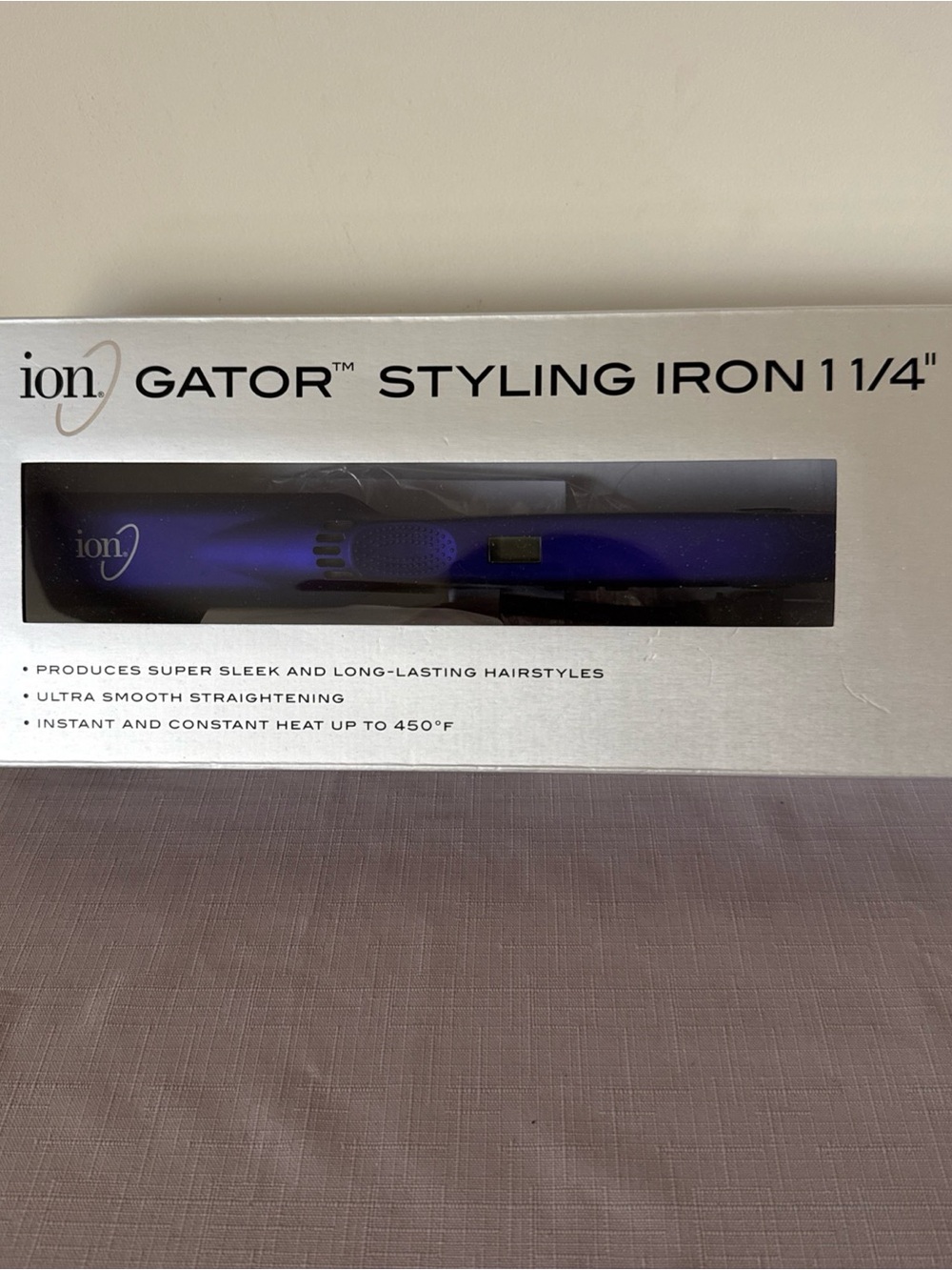 ion Titanium Gator Digital Flat Iron 1 Inch Straighten Curl Flip Hair NEW
